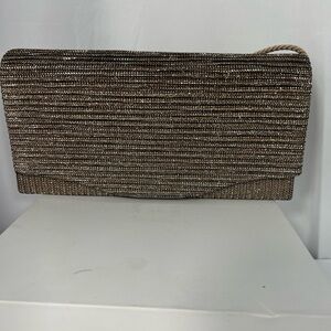 Chic Metallic Brown Clutch